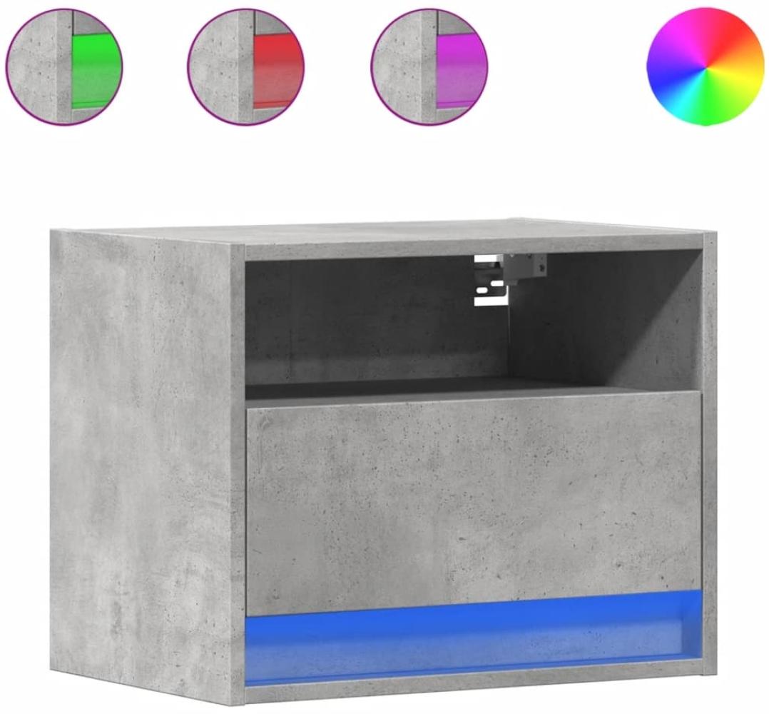 vidaXL Wand-Nachttische mit LED-Leuchten 2 Stk. Betongrau 852068 Bild 1