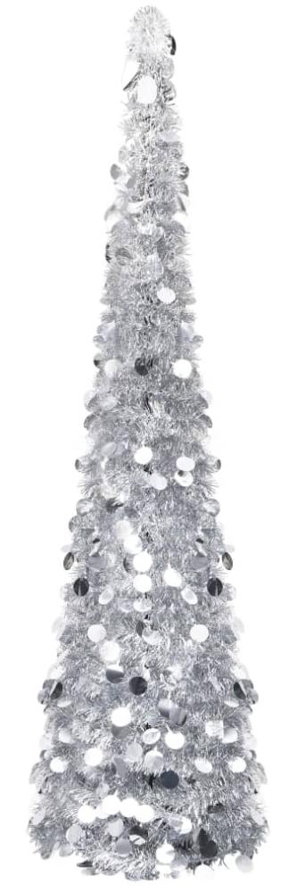 vidaXL Künstlicher Pop-Up-Weihnachtsbaum Silber 180 cm PET 320993 Bild 1