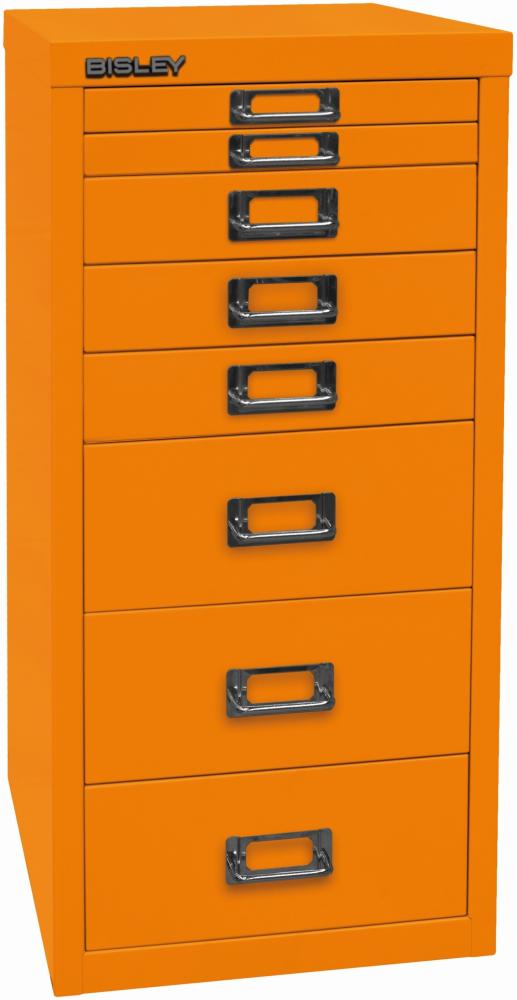 Bisley MultiDrawer™, 29er Serie, DIN A4, 8 Schubladen, Farbe orange Bild 1