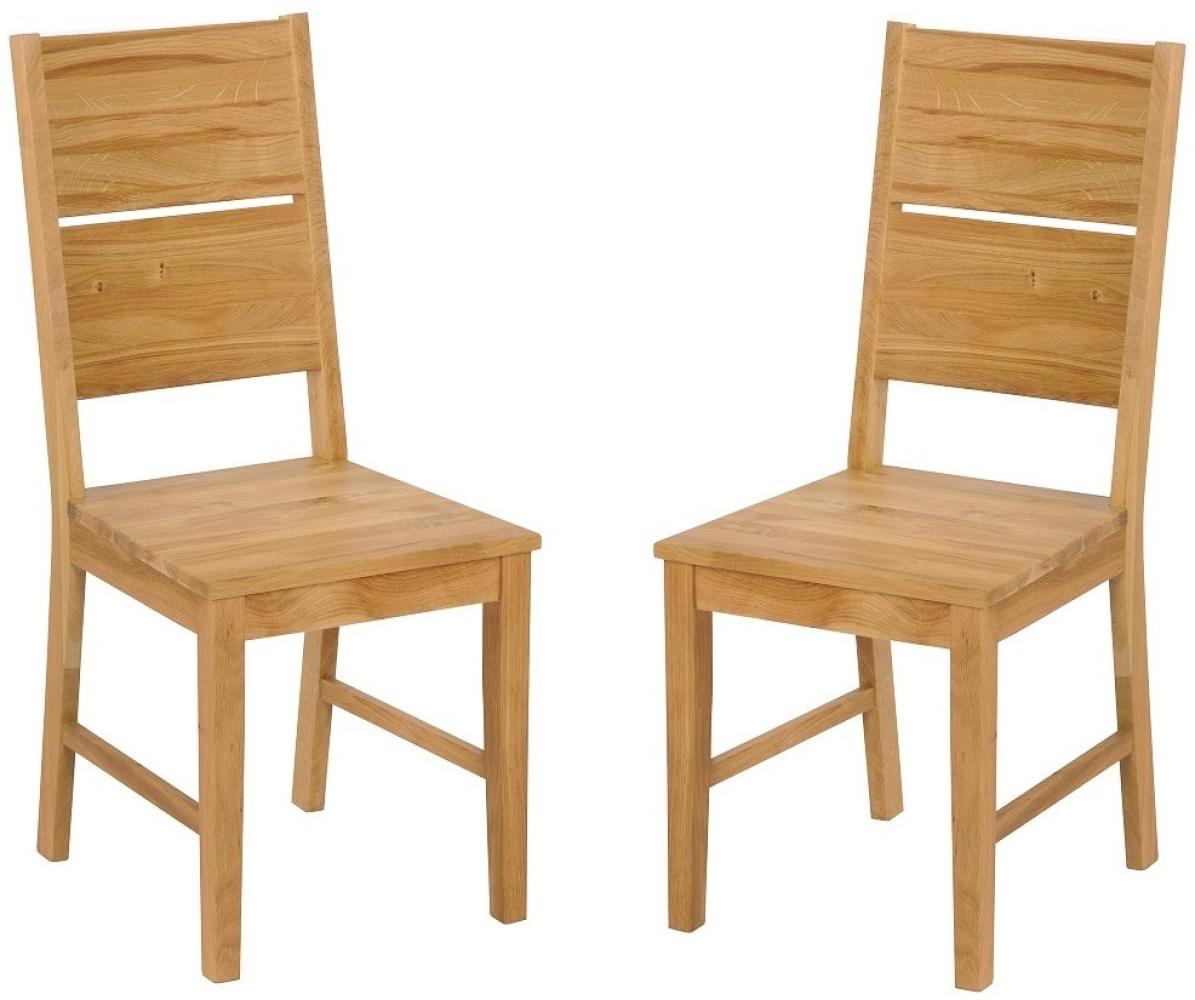 Stuhlset 2er-Set "Peter" Wildeiche massiv Bild 1