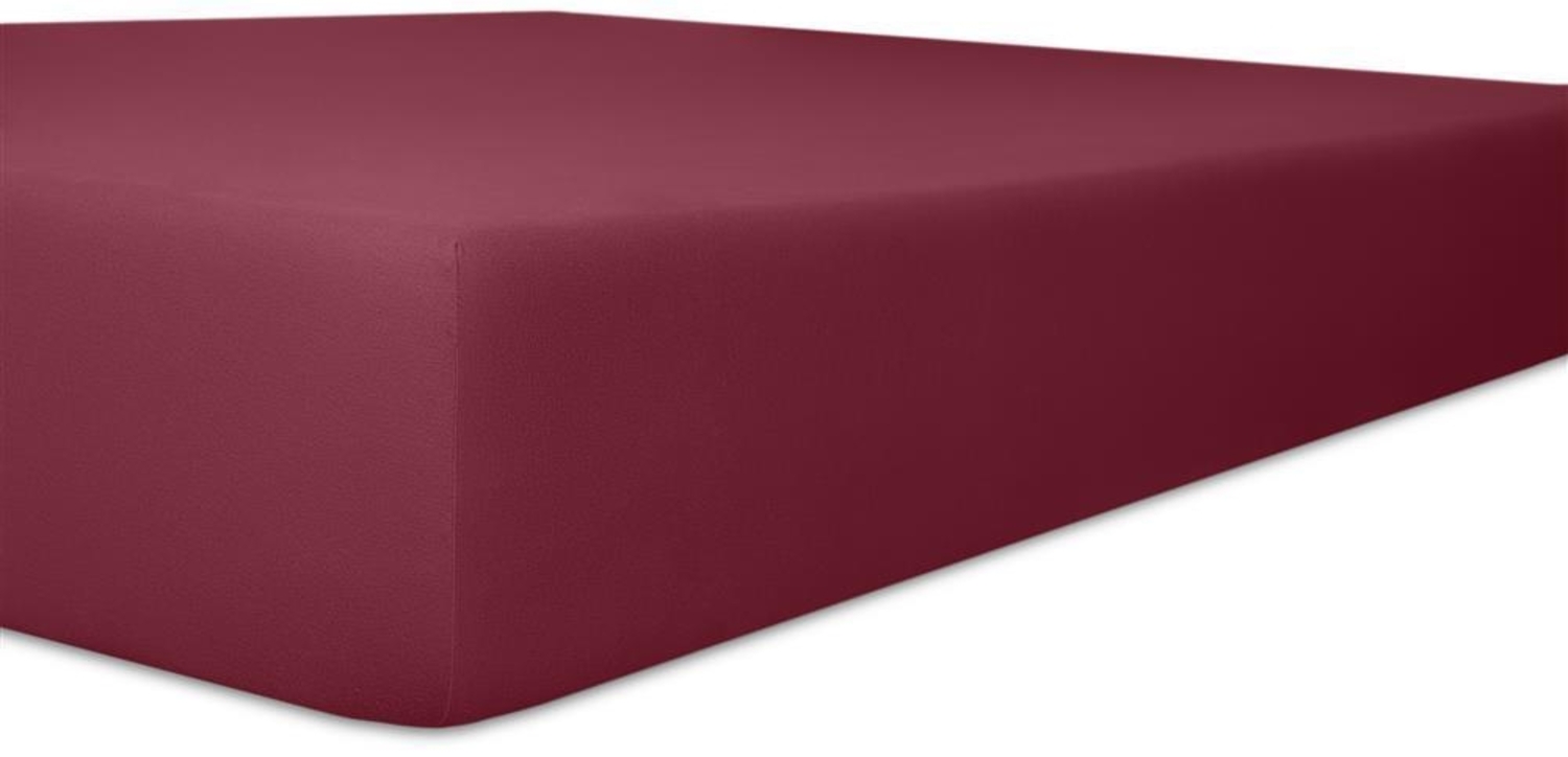 Kneer Easy-Stretch Spannbetttuch 90x190 - 100x220 cm burgund (49) Bild 1