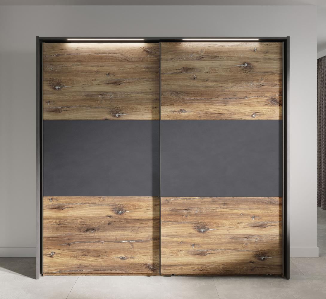 Kleiderschrank >VENUSIA< (220x213,1x60 cm) Eiche/Matera Bild 1