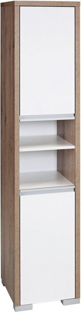 Schildmeyer Bello Hochschrank 139685, wildeiche Dekor/weiß glanz, 34,5/33/154,5 cm Bild 1