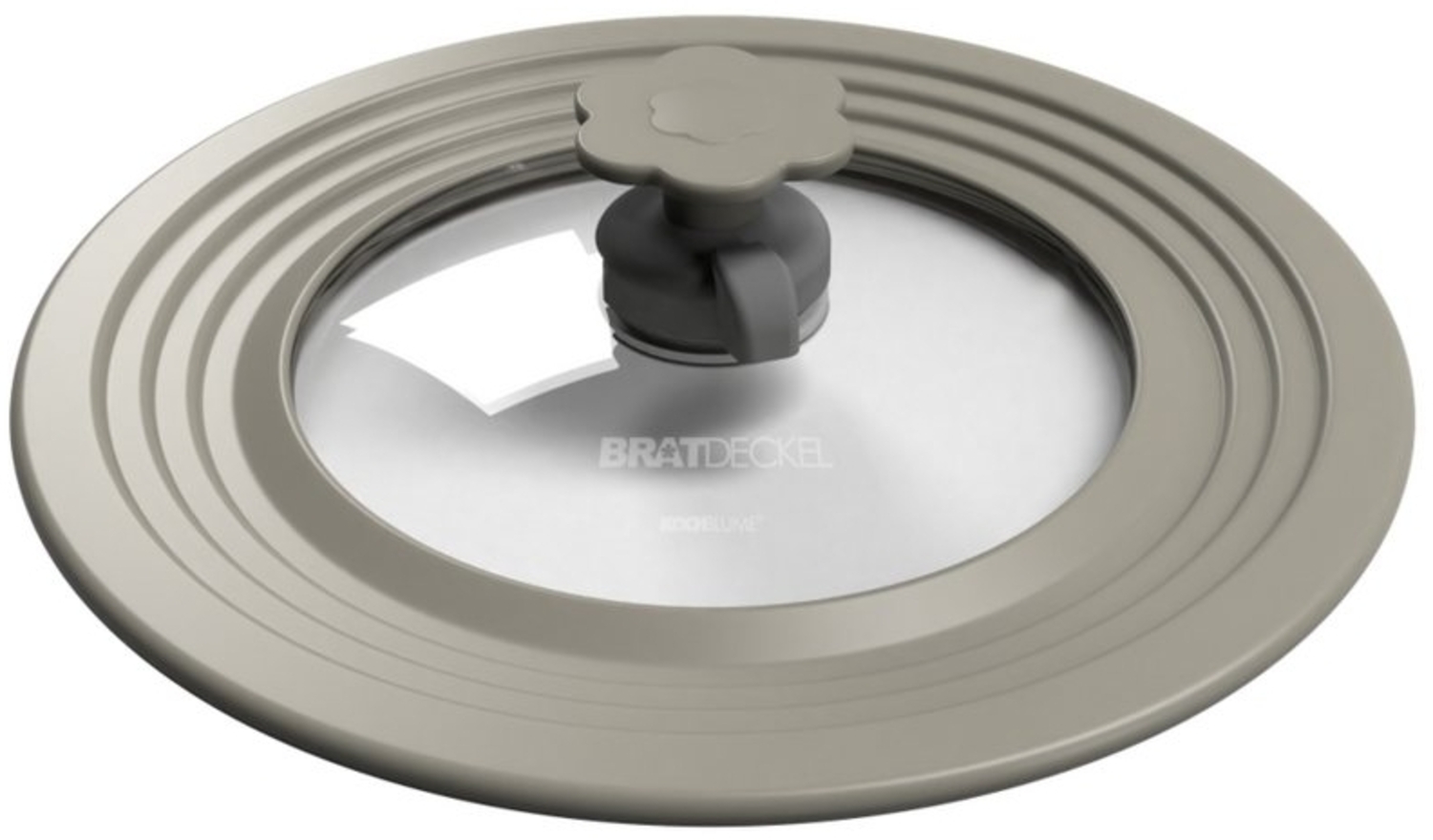 Kochblume Universaldeckel Bratdeckel L Taupe Bild 1