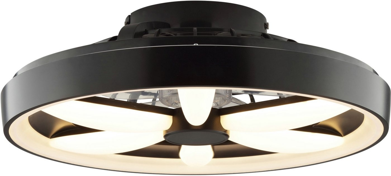 Hanseatic LED Deckenleuchte DLV2205, CCT - über Fernbedienung, Dimmfunktion, Ventilatorfunktion, LED fest integriert, RGB, warmweiß - kaltweiß, LED Ventilator, Ø 48 cm, 6400 lm, dimmbar, Fernbedienung Bild 1