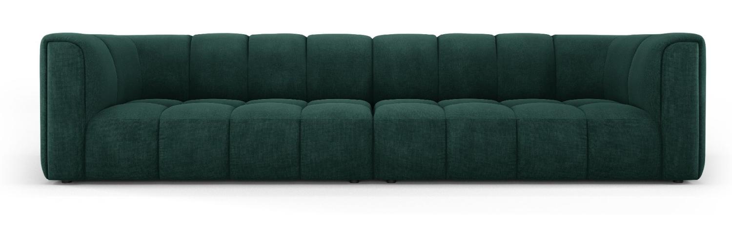 Micadoni Modulares Sofa Serena 4-Sitzer Strukturierter Stoff Flaschengrün Bild 1