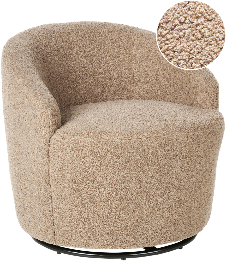 Sessel DAVIK Bouclé Taupe Bild 1