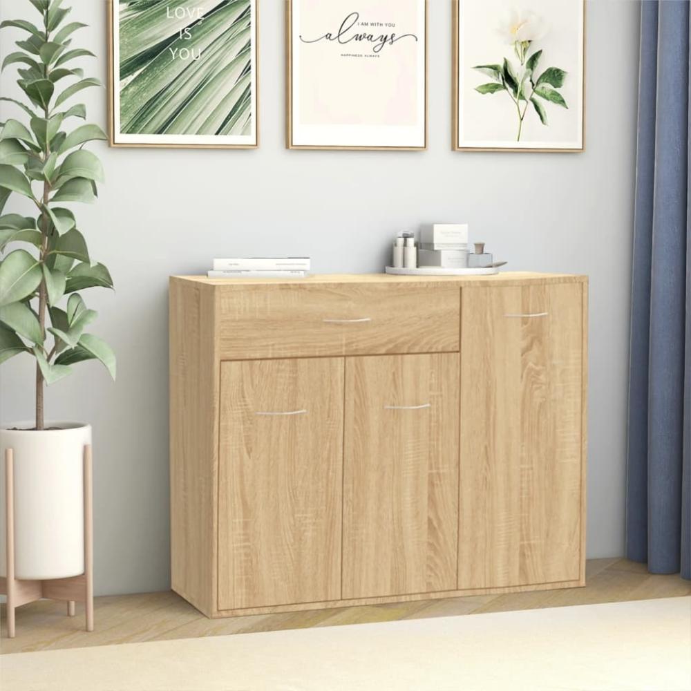 vidaXL Sideboard Sonoma-Eiche 88x30x70 cm Holzwerkstoff 800678 Bild 1