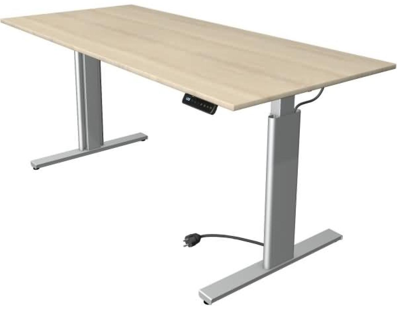 Kerkmann Schreibtisch Sitz-Stehtisch MOVE 3 silber 180x80x74-120cm elektr. höhenverstellbar ahorn Bild 1