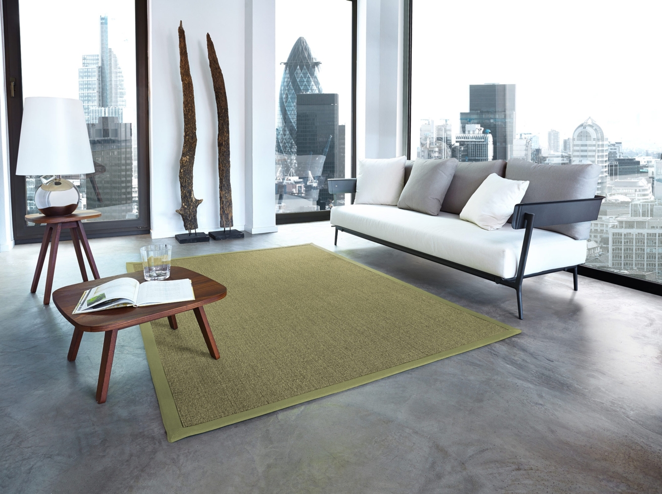 Sisal Premium Teppich ASTRA Manaus heu/kiwi 250x300cm Bild 1