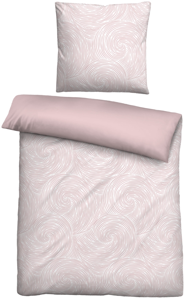 biberna Tencel Bettwäsche 0474495 STRUDEL, rose, 1x 155x200 cm + 1x 80x80 cm Bild 1