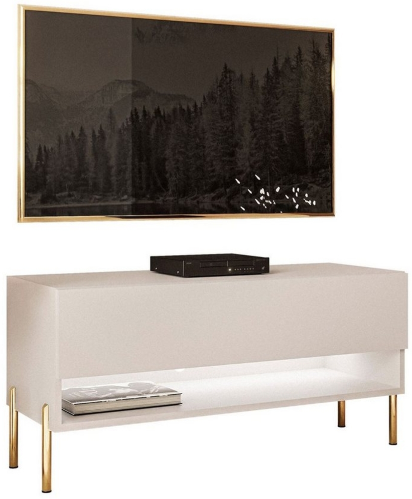 Lookway Lowboard CALANTE 90 cm RTV Schrank auf Beinen und LED-Beleuchtung Bild 1