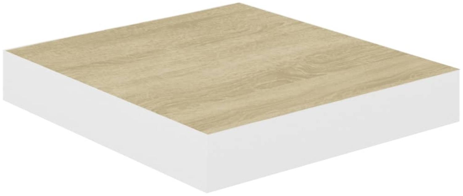 vidaXL Schweberegal Eichen-Optik und Weiß 23x23,5x3,8 cm MDF 326567 Bild 1