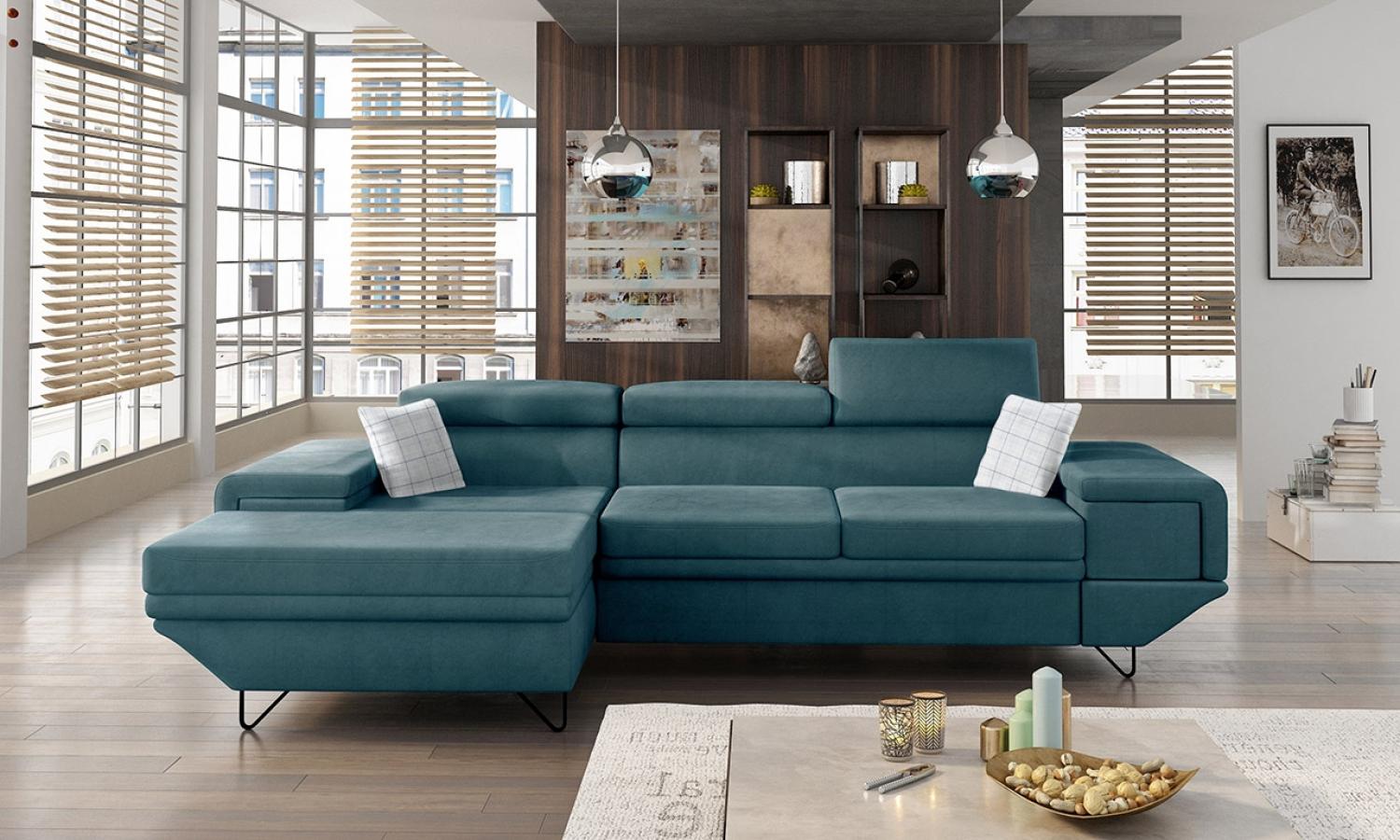 Ecksofa Benito, Seite: Links, Farbe: Fresh 34 + Fresh 34 + Senegal 818 Bild 1