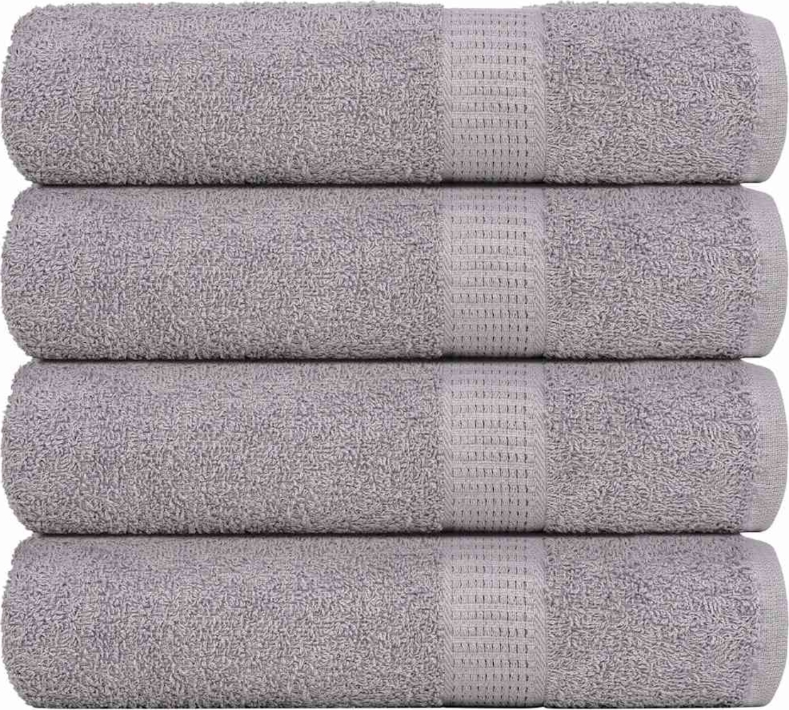 Badetücher 4 Stk. Grau 100x150 cm 360 g/m² 100% Baumwolle 136837 Bild 1