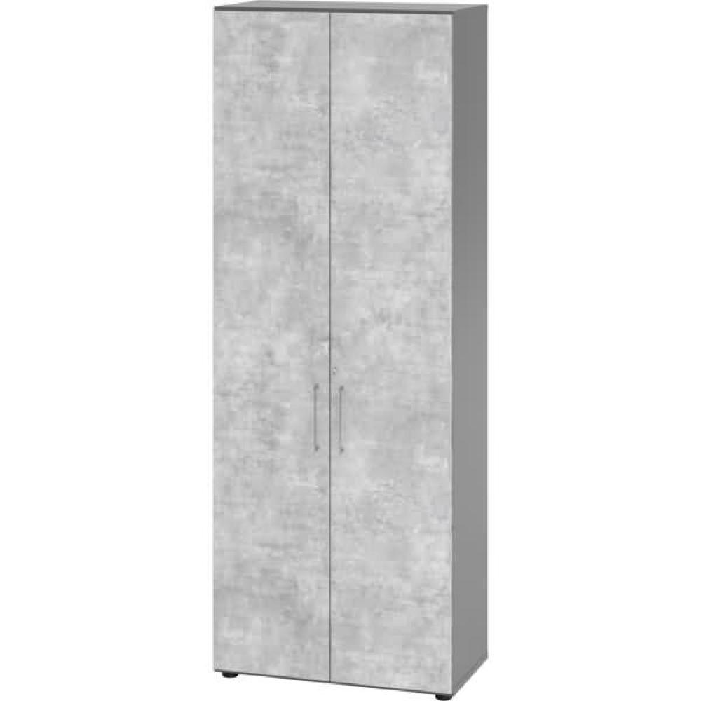 Schrank 6OH BxTxH 80x42x215,6cm Griff BS Graphit/Beton Bild 1