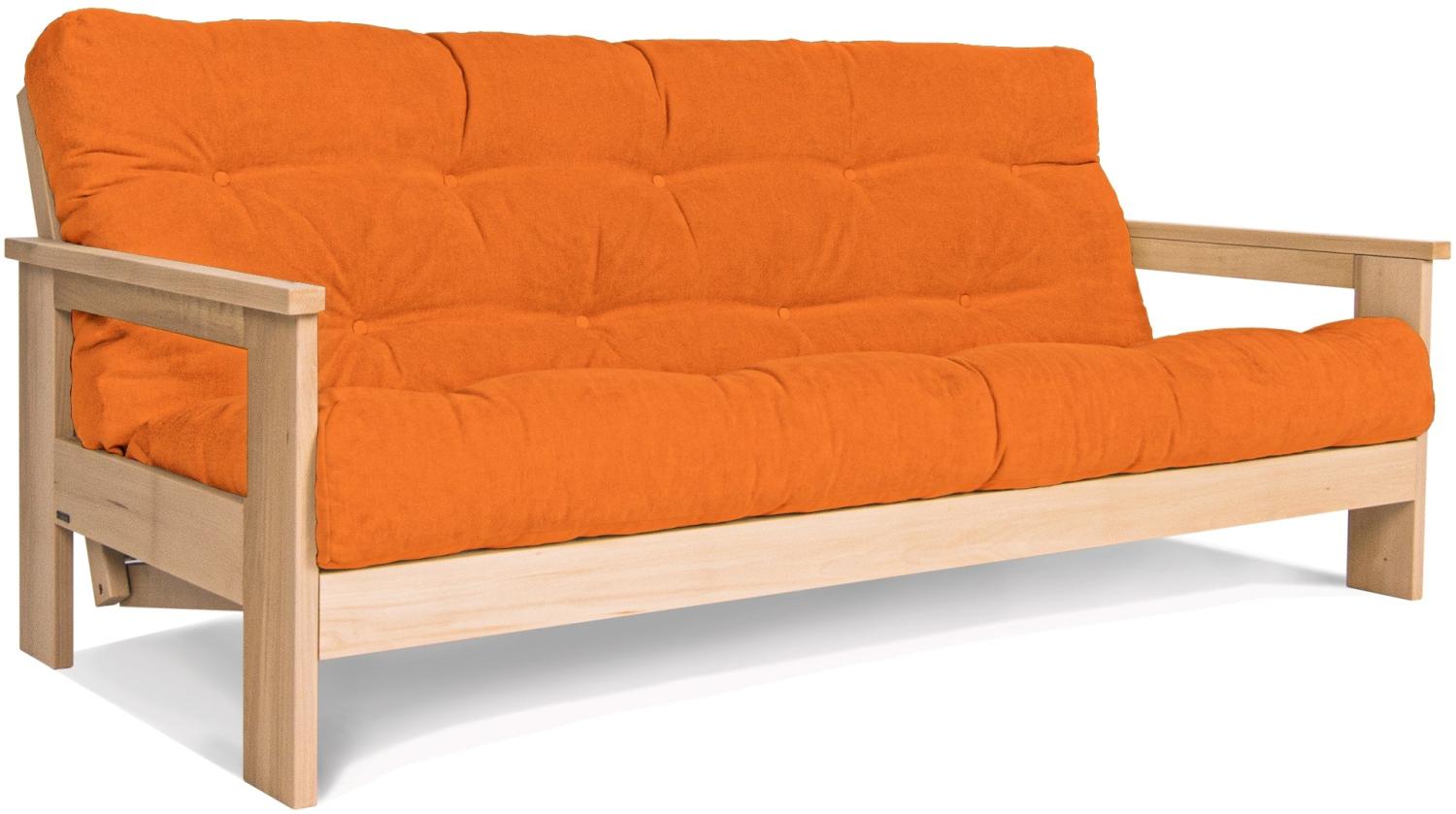 Marior HOME 'MEXICO' Klappsofa, Buchenholz, Natürlich, Orange Bild 1