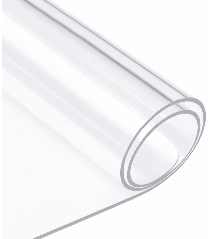 ElitVita Tischdecke Tischabdeckung Tischmatte Transparente, 2 mm, wasserdicht (1-tlg), abgerundete Kanten, Fleckenschutz, Tischfolie für Küchen Restaurants Bild 1