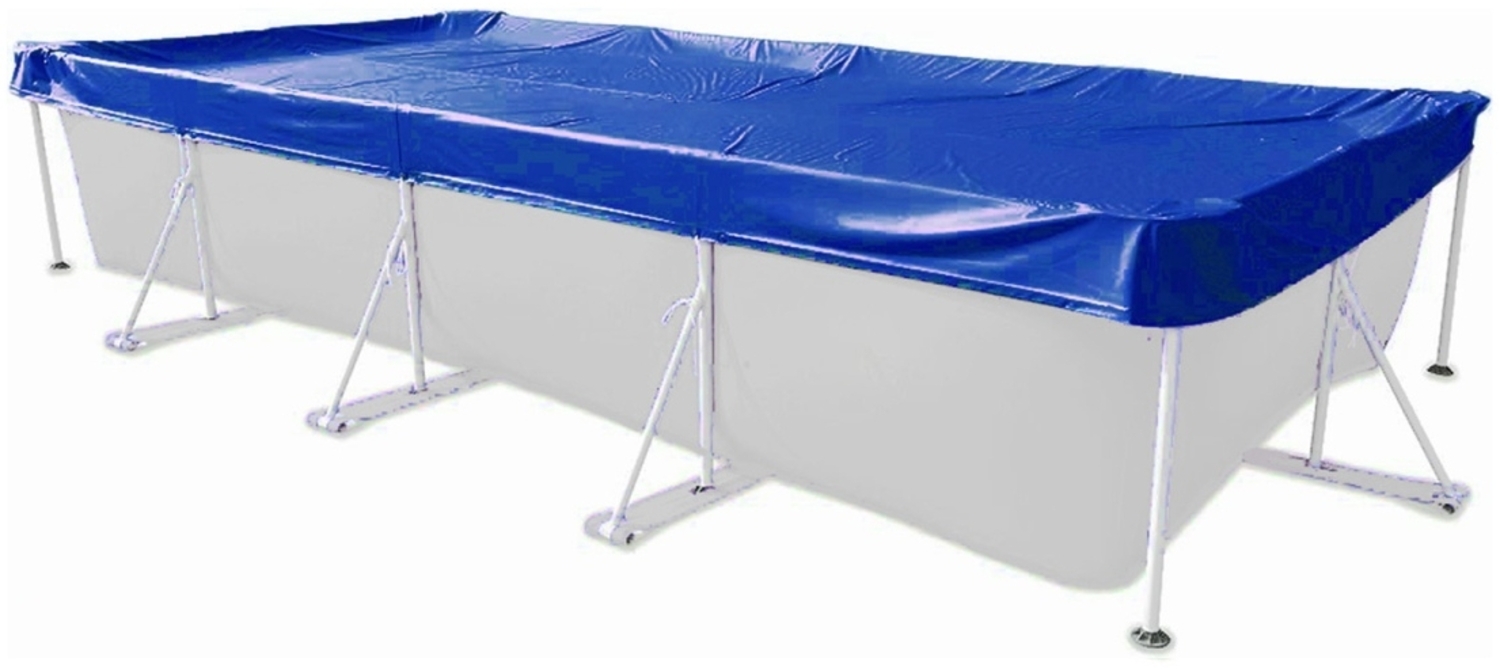 Abdeckplane Rechteck 700x350 cm Blau mit Übermaß Sommer & Winter Pool Schwimmbad Bild 1