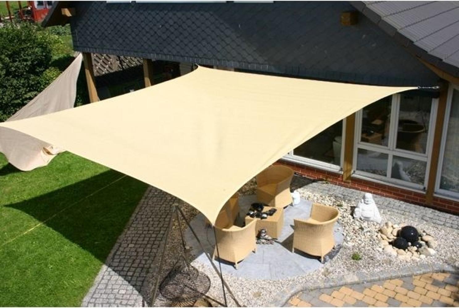 Sonnensegel 6 X 4 M Beige Bild 1