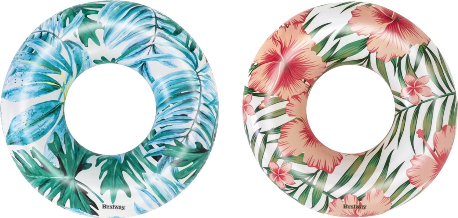 Bestway Schwimmring Tropical Palms Ø 119 cm 2-fach sortiert Bild 1