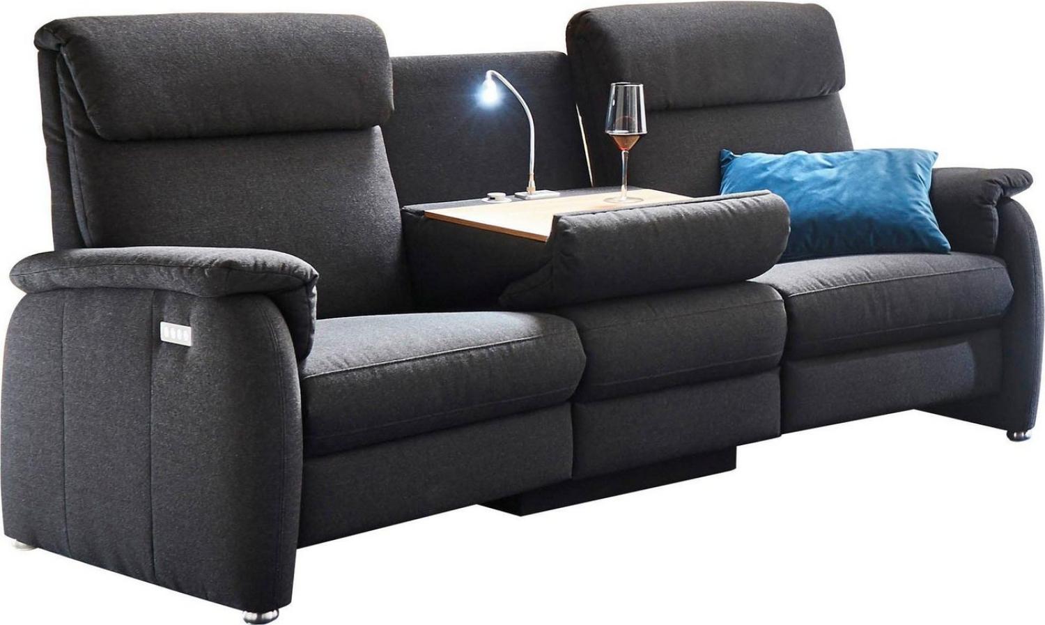 Home affaire Sofa Turin, mit motorischer Relaxfunktion, Tisch, Leuchte + USB-Ladestation Bild 1