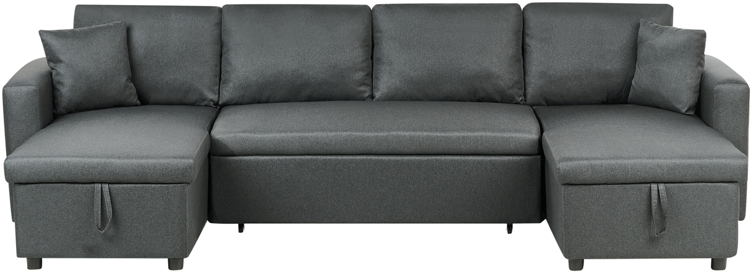 Schlafsofa 5-Sitzer Polsterbezug dunkelgrau SOMMEN Bild 1