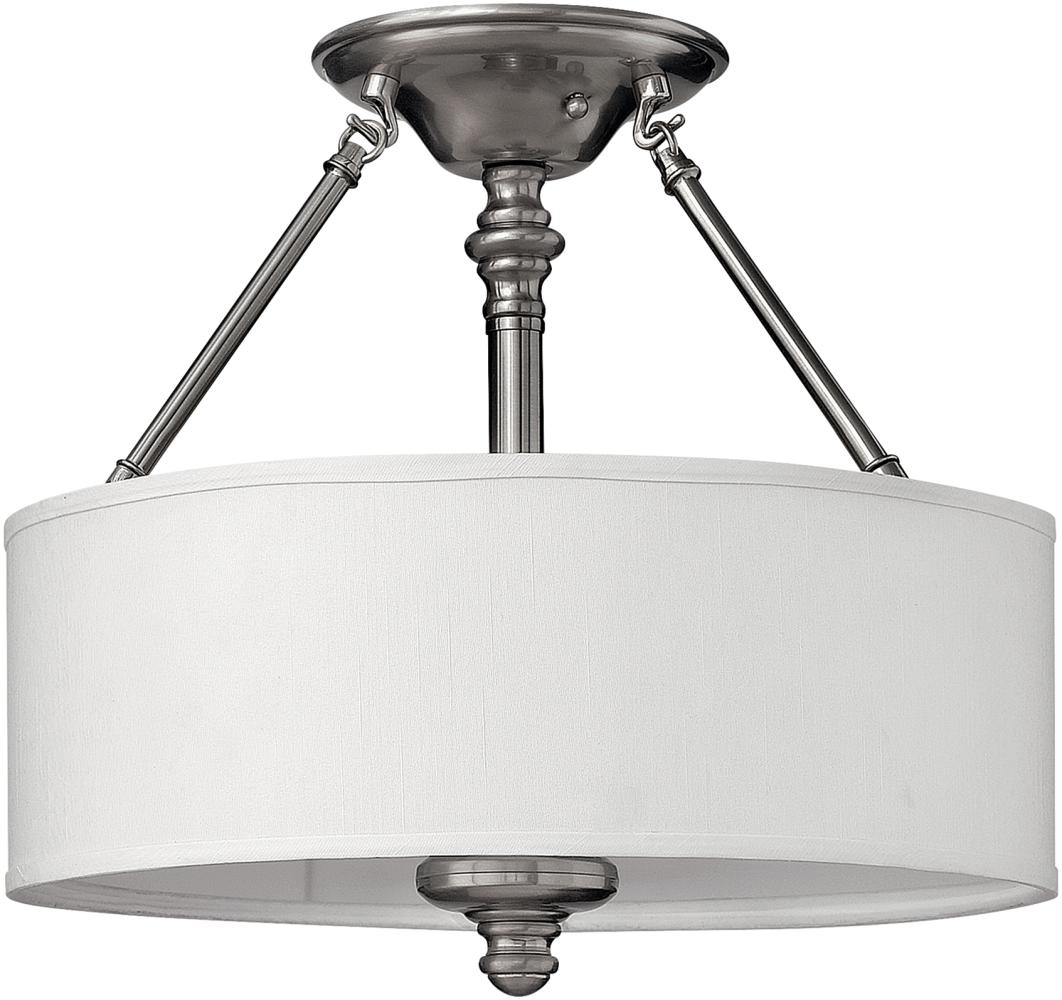 Elstead Lighting Sussex 3-Light Deckenleuchte Nickel gebürstet 3-flammig E27 Bild 1