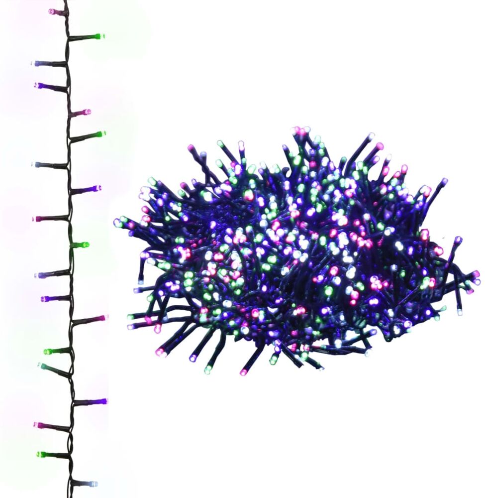 vidaXL LED-Lichterkette mit 1000 LEDs Pastell Mehrfarbig 25 m PVC 343263 Bild 1