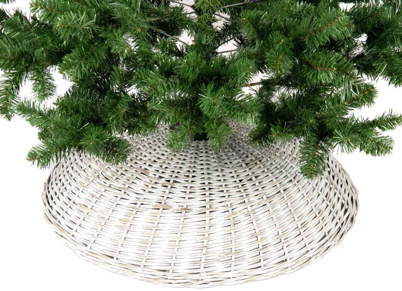 Westmann Rattan Weihnachtsbaum Rock Santa-4 | Hellgrau | Ø 87 cm Bild 1