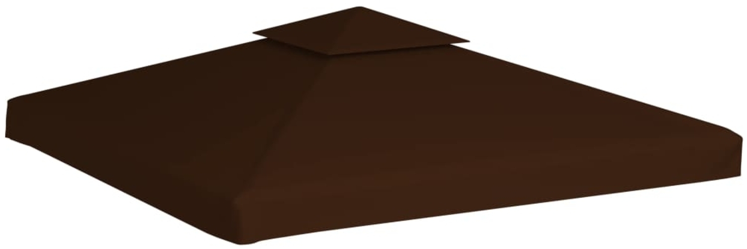vidaXL Pavillon-Dachplane mit Kaminabzug, Polyester braun, 3x3 m, 310 g/m² Bild 1