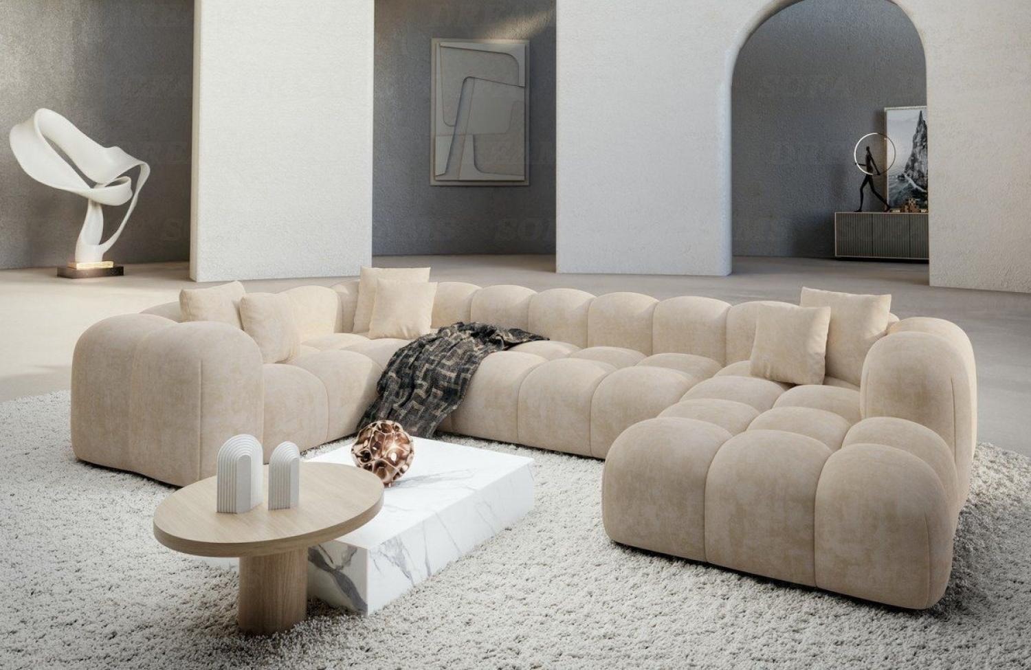 Sofa Dreams Wohnlandschaft Design Couch Stoff Wohnlandschaft Formentera U Form Stoffsofa, Loungesofa Bild 1