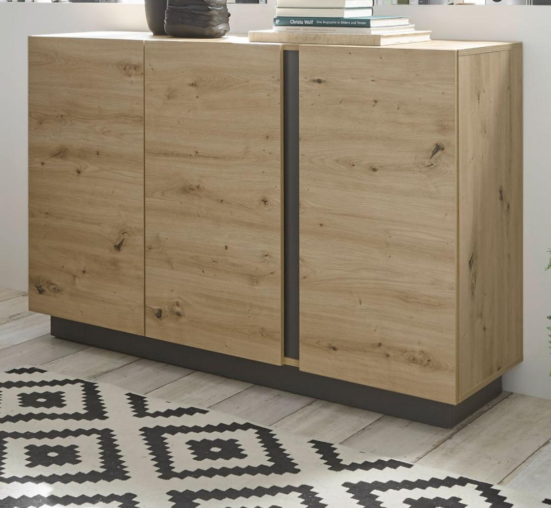 'Louna' Sideboard Eiche Artisan/ Graphit grau Bild 1