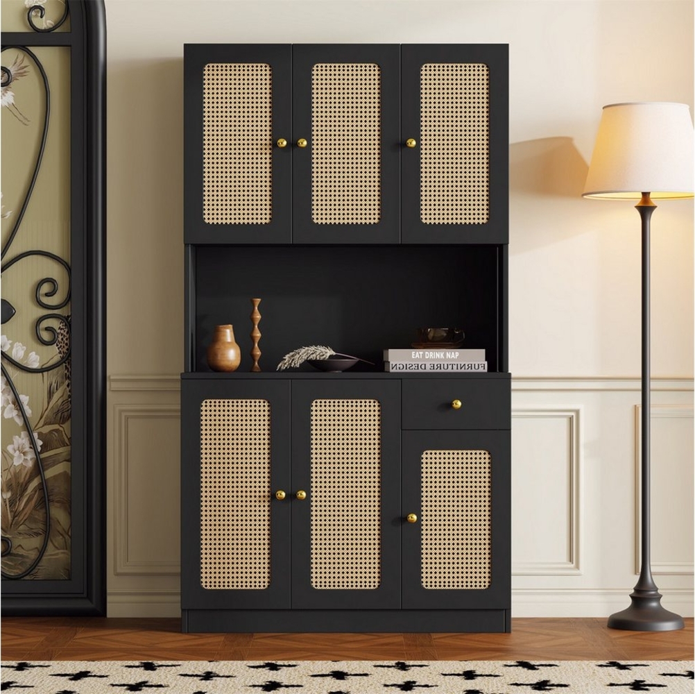 autolock Highboard Rattan-Highboard - mit 6 Rattantüren und einer Schublade Bild 1