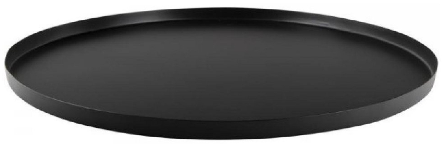 Present Time Tablett Tablett Tray Round Iron Matt Schwarz (39,5cm) Bild 1