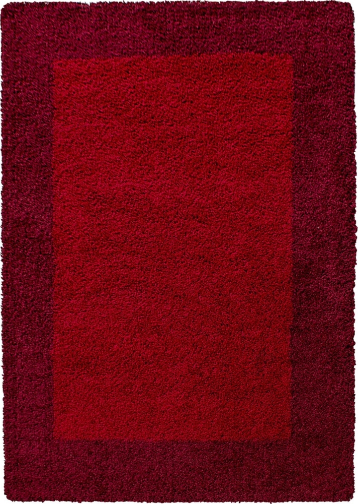 Hochflor Teppich Lux rechteckig - 240x340 cm - Rot Bild 1