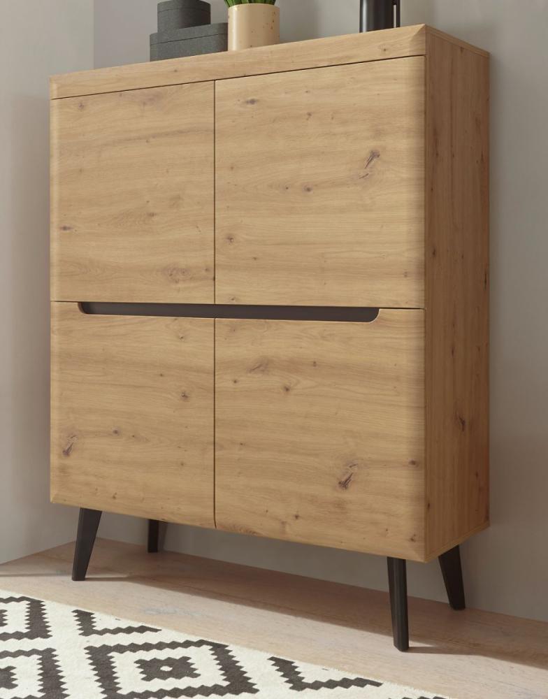 Highboard 107 cm 4-türig Eiche Tonder Bild 1