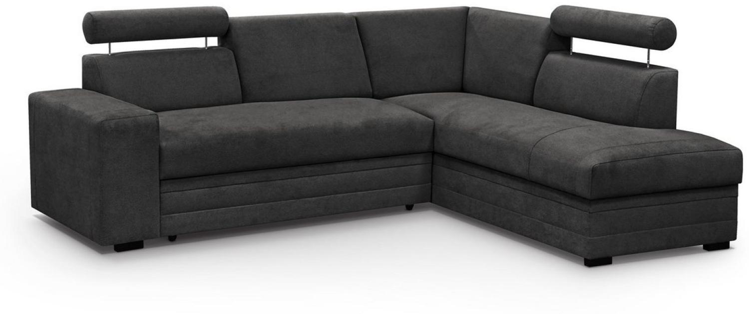 Beautysofa Ecksofa Roma Die Lieferung beinhaltet die Lieferung in die Wohnung, 250 cm breite L-Form Polsterecke, Schlaffunktion, Bettkasten, verstellbare Kopfstützen Bild 1