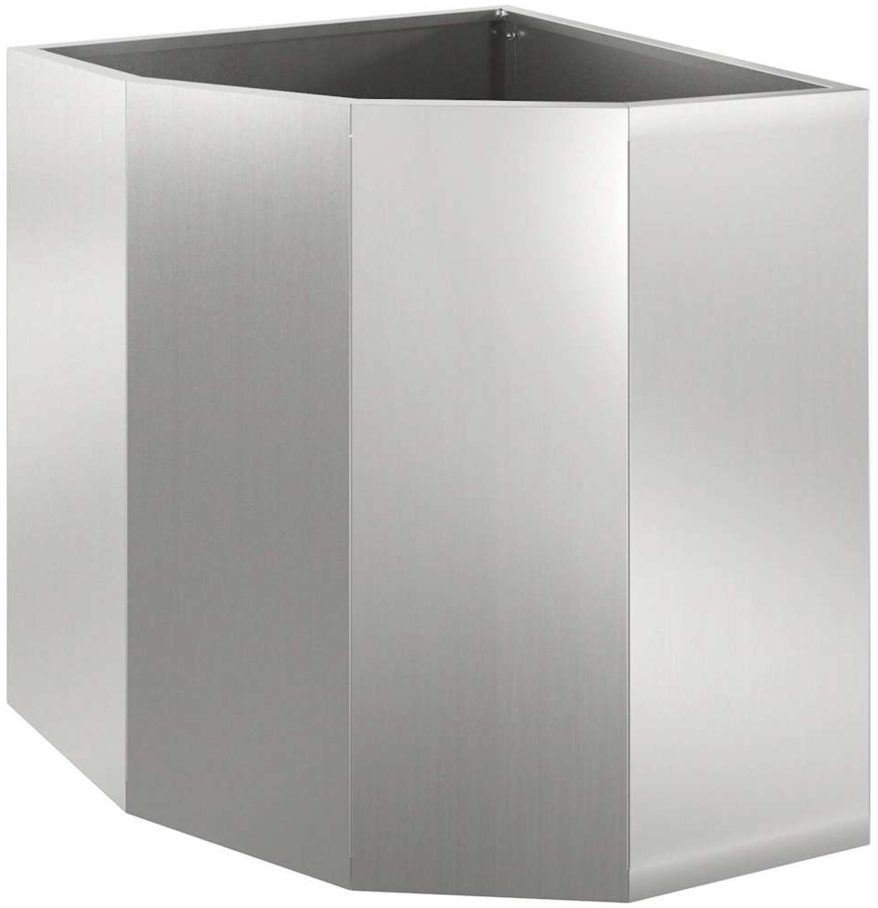 vidaXL Eckpflanzer Silber 45 x 45 x 50 cm Verzinkter Stahl 883673 Bild 1