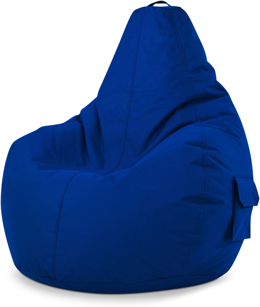 Green Bean® Sitzsack mit Rückenlehne, 230L Füllung waschbar, Polyester-PVC-Stoff blau, 80 x 70 x 90 cm Bild 1
