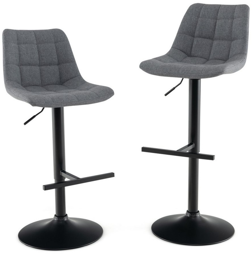 COSTWAY Barhocker (2er Set), Küchenstuhl drehbar & höhenverstellbar, mit Fußstütze Bild 1
