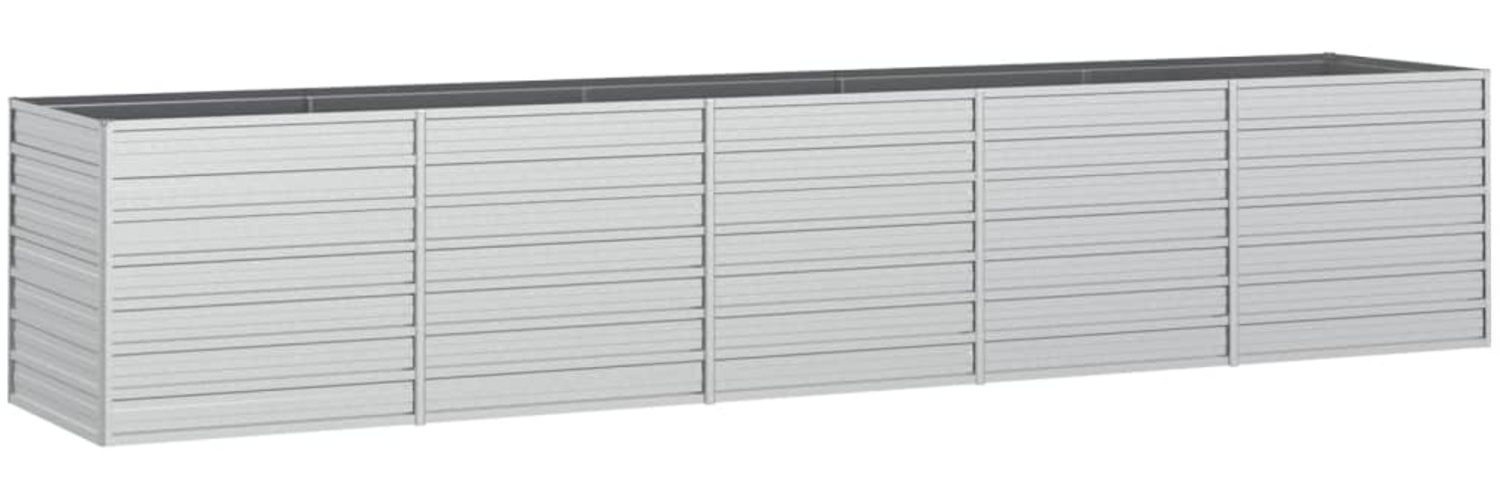 vidaXL Garten-Hochbeet 400x80x77 cm Verzinkter Stahl Silber 316900 Bild 1