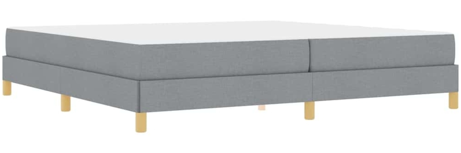 vidaXL Boxspringbett Hellgrau 200 x 200 cm Stoff 3398591 Bild 1