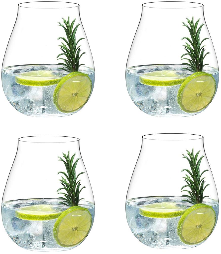 Riedel 5414/67 Gin Tonic Gläser Set 4 Stück + Gratis 4er Set EKM Living Edelstahl Strohhalme Rainbow Bild 1