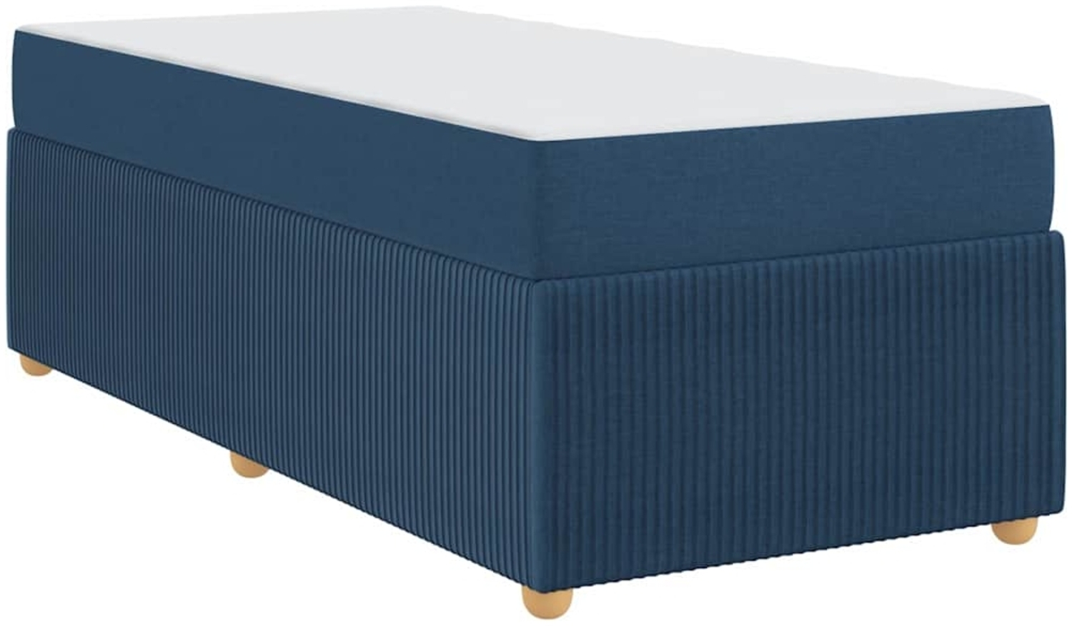 vidaXL Bettrahmen mit Matratze Blau 90 x 200 cm Stoff 3398346 Bild 1