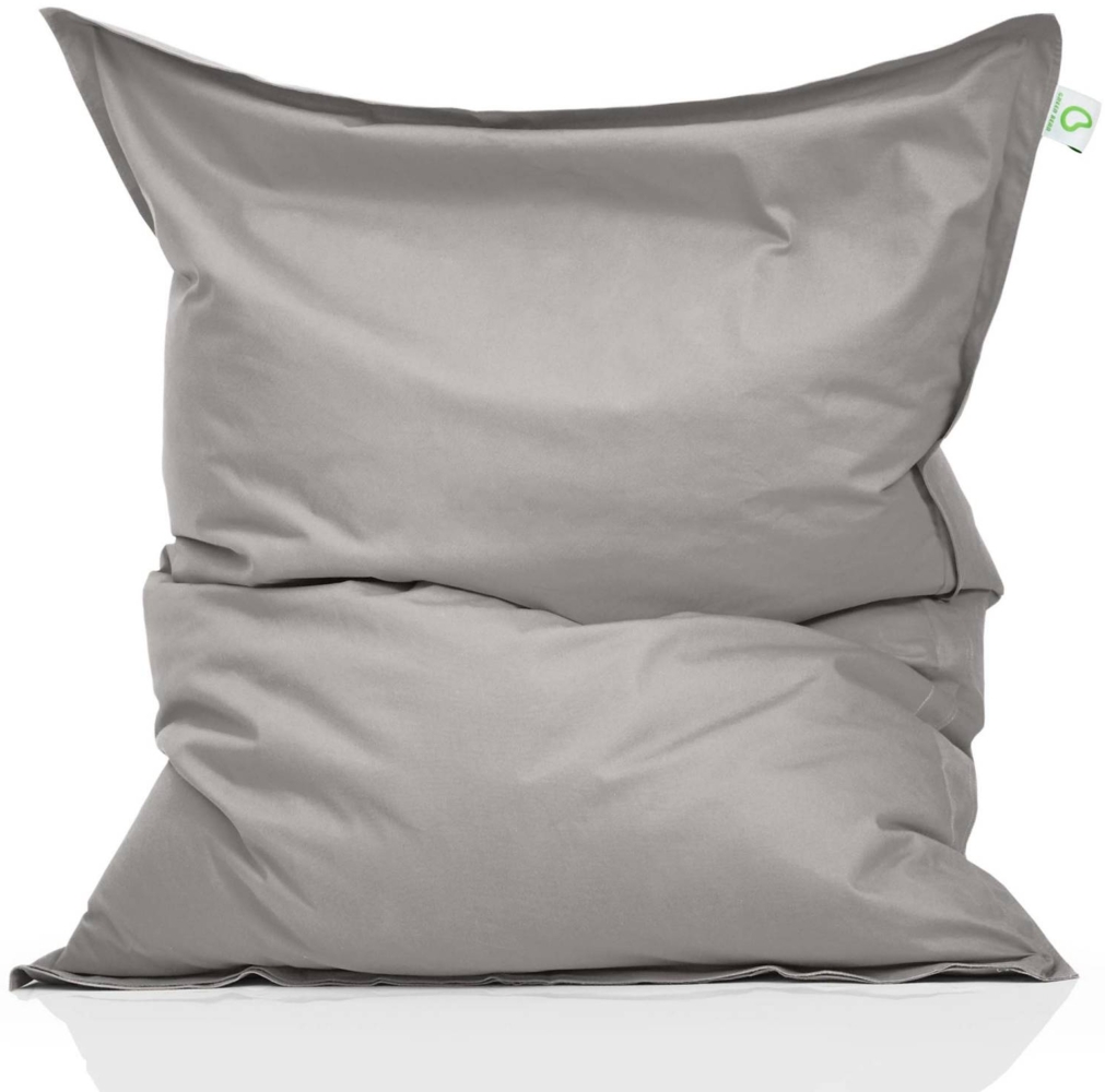 Green Bean® Sitzsack, waschbar, Polyester-PVC-Stoff, Steingrau, 140x180 cm, 380 Liter Bild 1