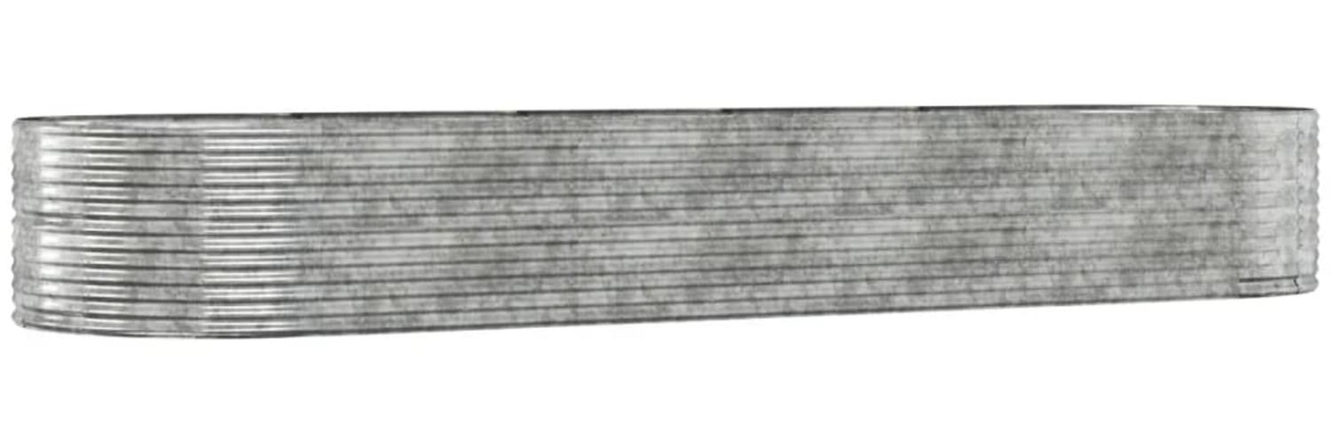 vidaXL Hochbeet Silbern 447x140x68 cm Verzinkter Stahl 319112 Bild 1