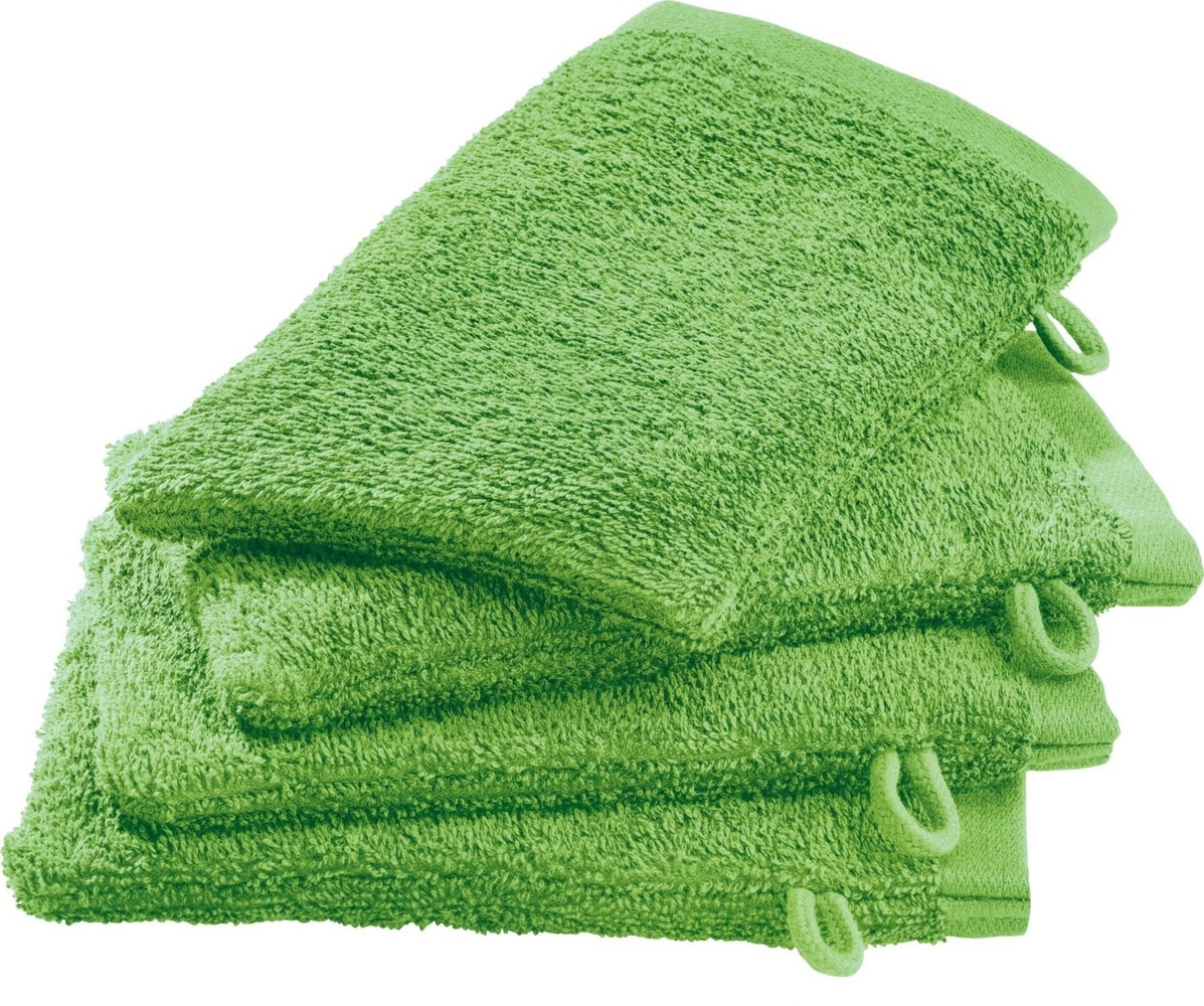 Erwin Müller Waschhandschuh Waschhandschuh "Ludwigsburg" 4er-Pack, Frottier (4-St), Walk-Frottier Uni Bild 1
