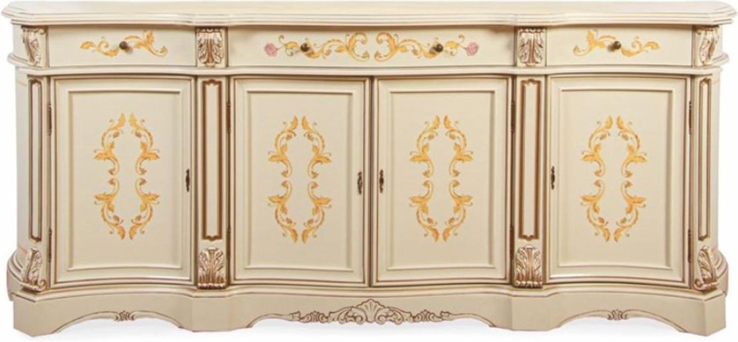 Casa Padrino Luxus Barock Sideboard Creme / Braun 233 cm - Barock Möbel Bild 1