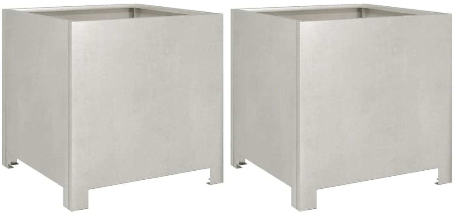 vidaXL Pflanzkübel 2 Stk. 40x40x40 cm Edelstahl 851208 Bild 1